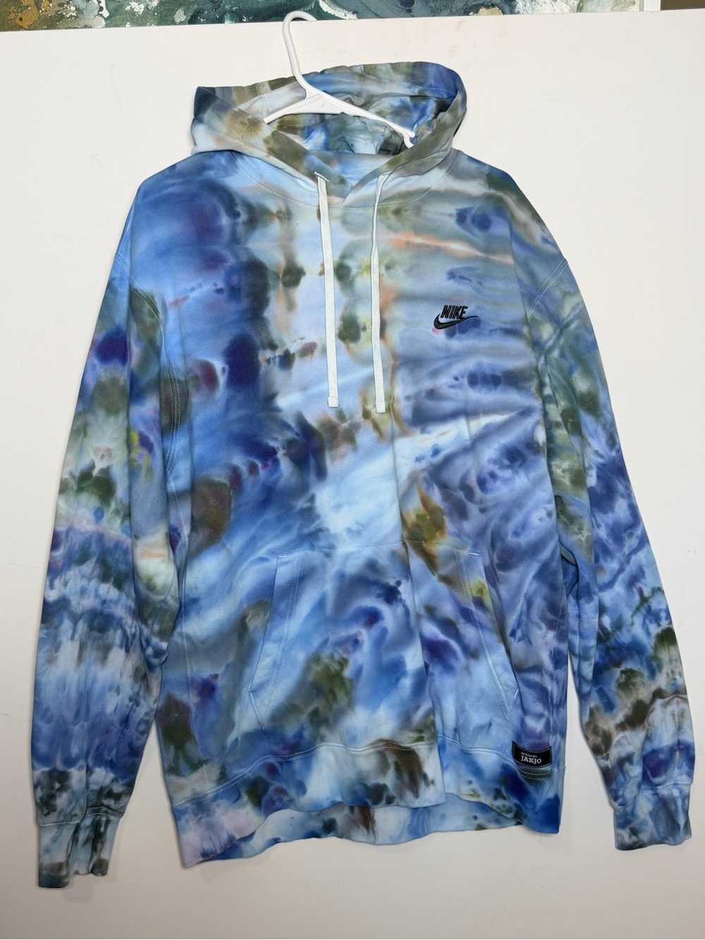 Nike Men’s Blue Tie-Dye Hoodie